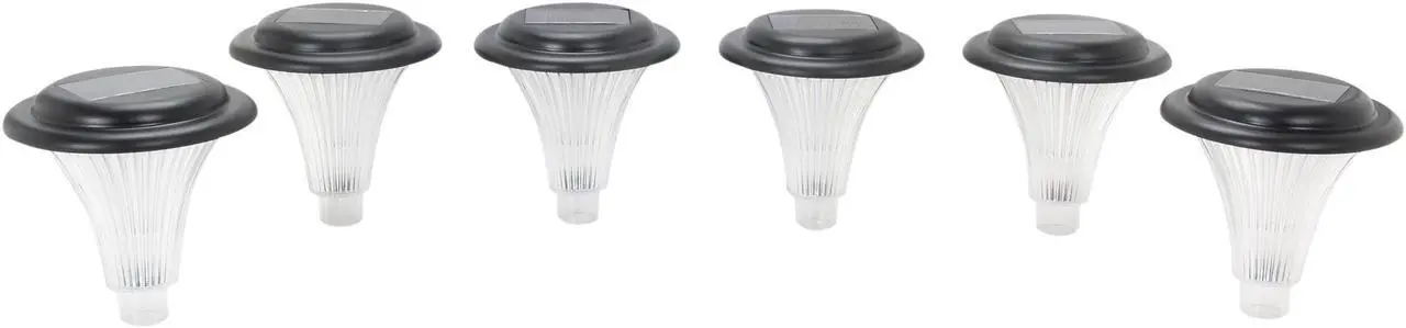 Alt view image 3 of 6 - Rosewill Black Solar Garden Lights - 6 Lights Set