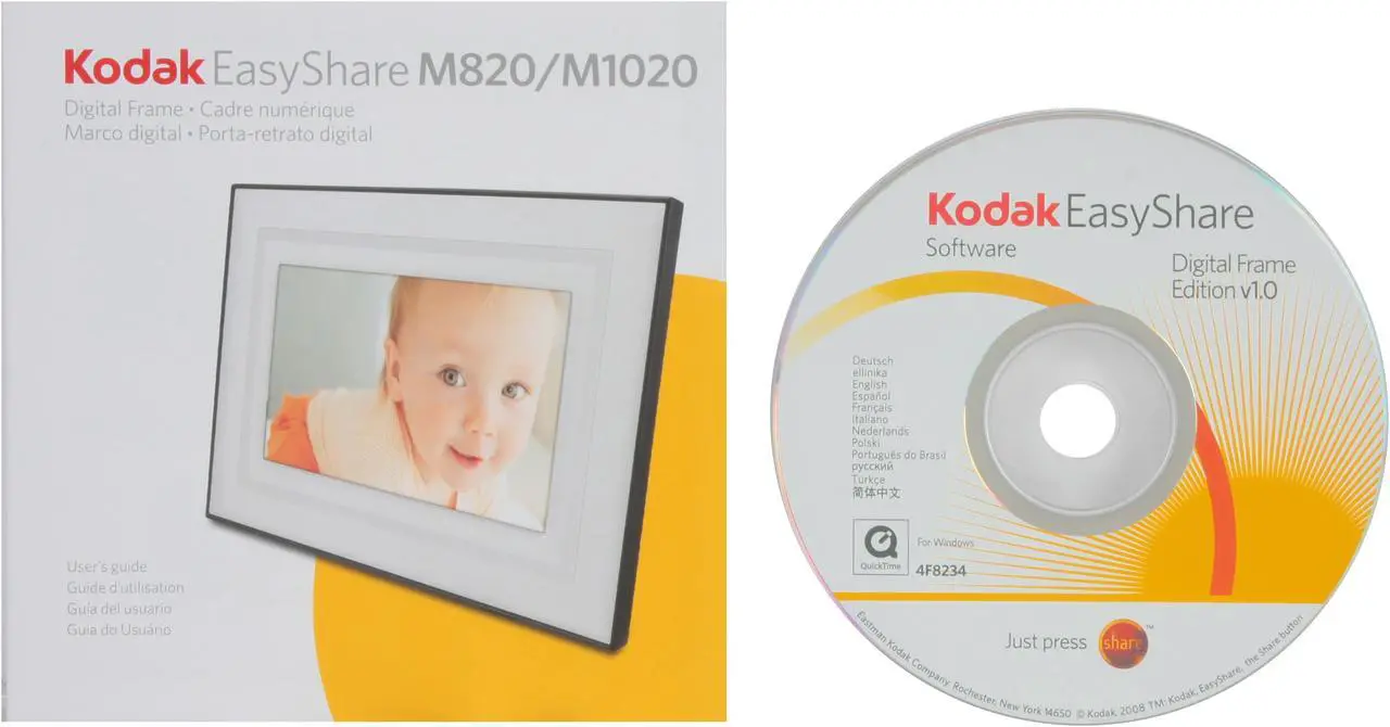 Alt view image 11 of 12 - Kodak EasyShare M820 8" 800 x 480 Digital Photo Frame w/Home Décor Kit