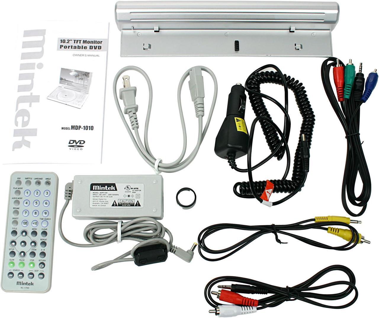 Alt view image 8 of 9 - Mintek MDP-1010 Portable MPEG4 DVD Player W/ 10.2" 16:9 LCD