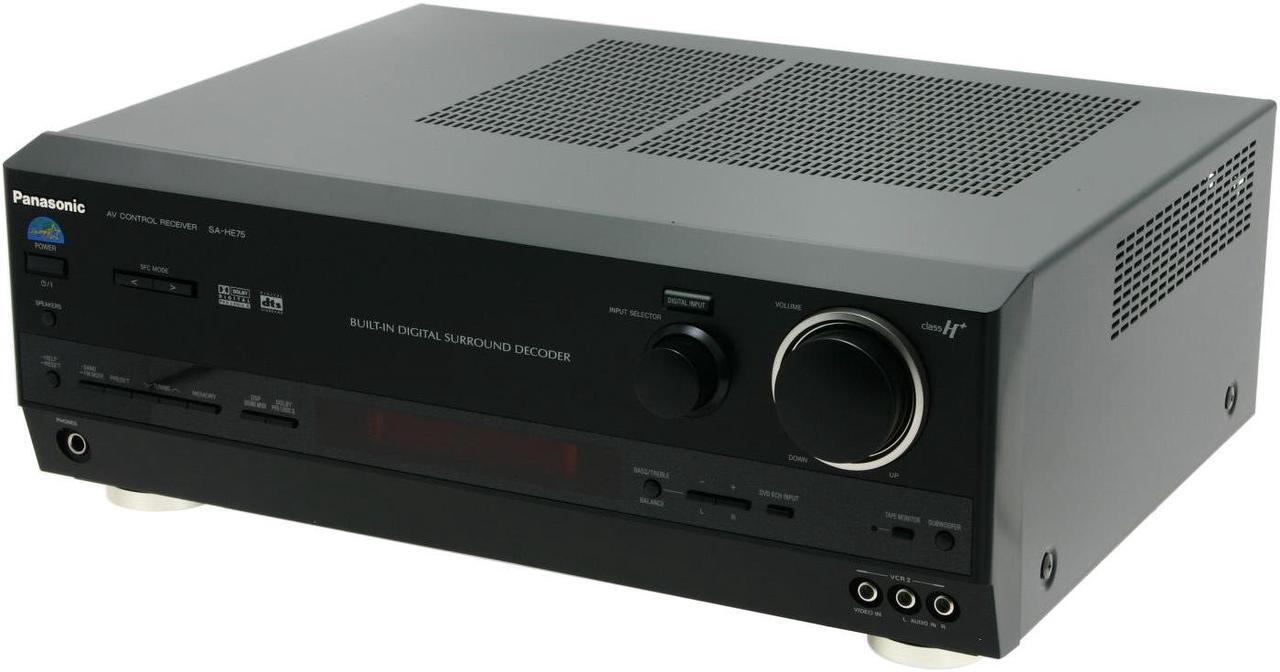 Alt view image 2 of 9 - Panasonic SA-HE75 5.1-Channel Black Home Theater Receiver