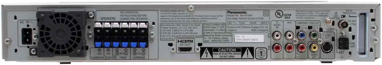 Alt view image 5 of 17 - Panasonic SCHT940 1200 Watt 5 Disc DVD/CD Home Theater System