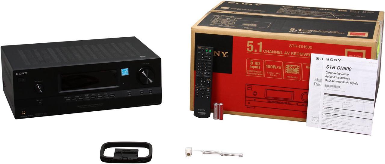 Alt view image 5 of 5 - SONY STR-DH500 5.1-Channel Home Theater A/V Receiver
