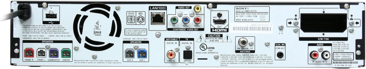 Alt view image 5 of 17 - SONY BDV-E570 Blu-ray Disc Home Theater System