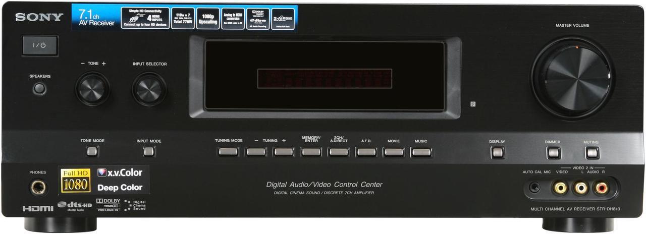 Alt view image 2 of 5 - SONY 7.1-Channel Home Theater A/V Receiver STR-DH810