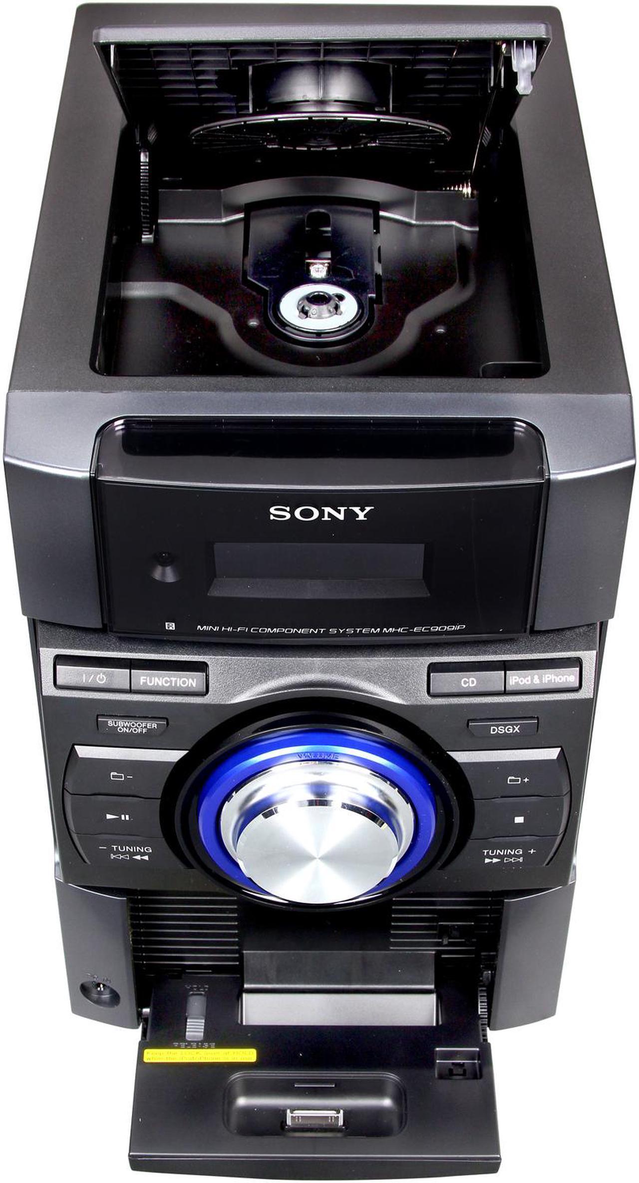Alt view image 3 of 15 - SONY MHC-EC909iP Mini Hi-fi Music Shelf System 540 Watts, Single CD Player, AM/FM Radio, iPod Dock (works With IiPhone), Clock, Alarm And Sleeper Timer