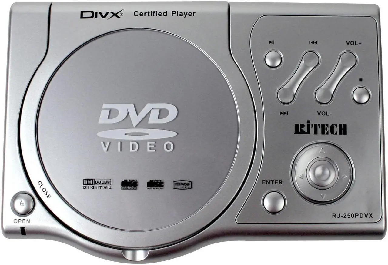 Alt view image 8 of 10 - RjTECH RJ-250PDVX Portable DIVX DVD Player