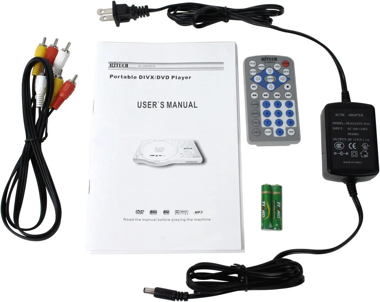 Alt view image 9 of 10 - RjTECH RJ-250PDVX Portable DIVX DVD Player