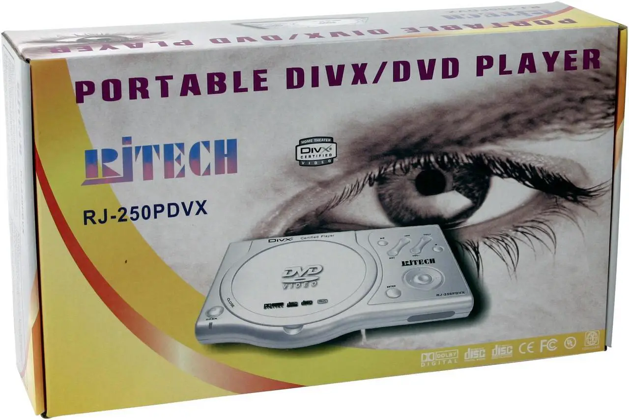 Alt view image 10 of 10 - RjTECH RJ-250PDVX Portable DIVX DVD Player