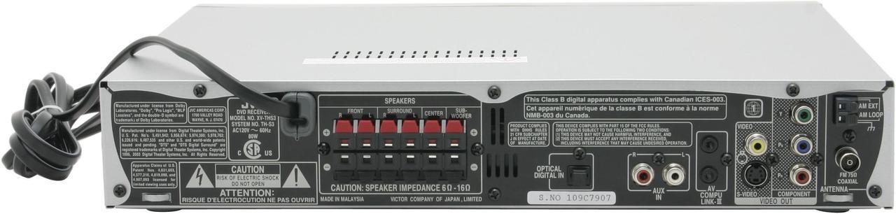 Alt view image 5 of 11 - JVC TH-S3 312W 5.1CH Home Theater Systems W/ Progressive Scan DVD Changer