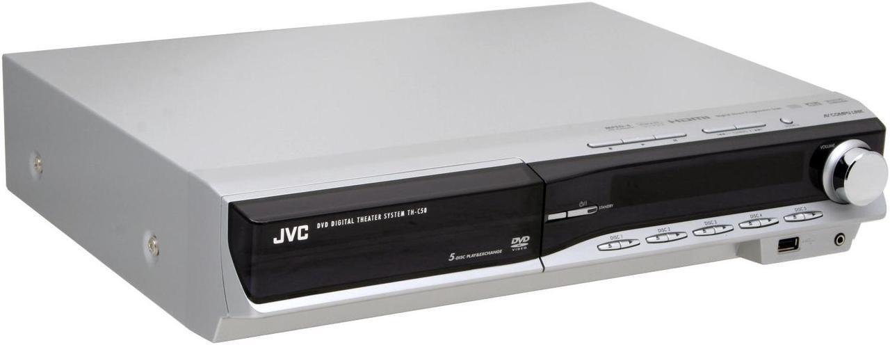Alt view image 6 of 20 - JVC THC50 5 Disc DVD Home Theater in A Box w/Reciever & USB Input