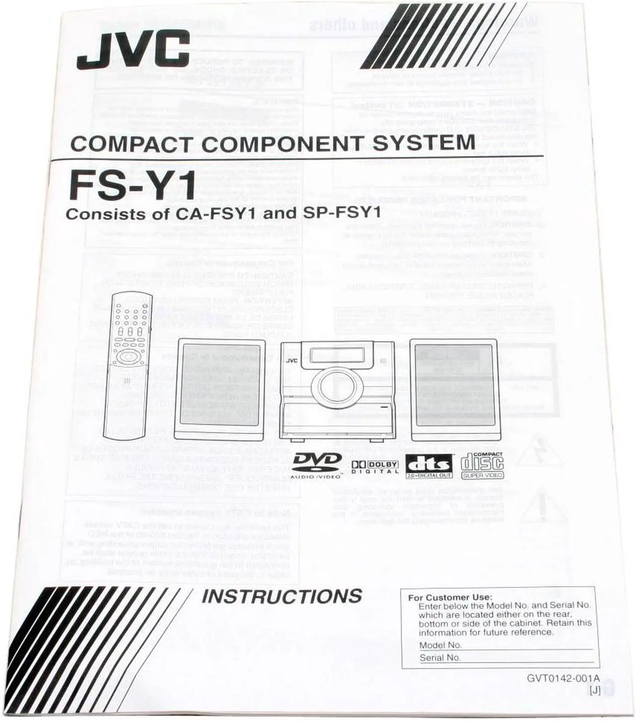 Alt view image 13 of 14 - JVC DVD/CD/MP3 1-Disc Changer Shelf System FS-Y1