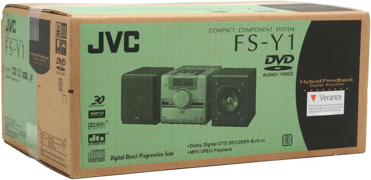 Alt view image 14 of 14 - JVC DVD/CD/MP3 1-Disc Changer Shelf System FS-Y1