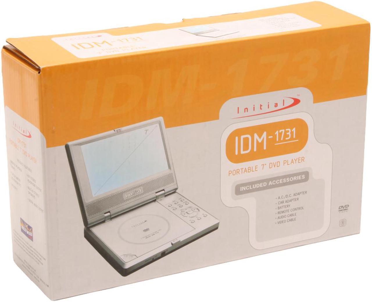 Alt view image 10 of 10 - Initial IDM-1731 Portable DVD Player W/ 7" 16:9 LCD