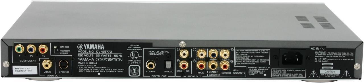Alt view image 4 of 6 - Yamaha DVD Player DVS5770