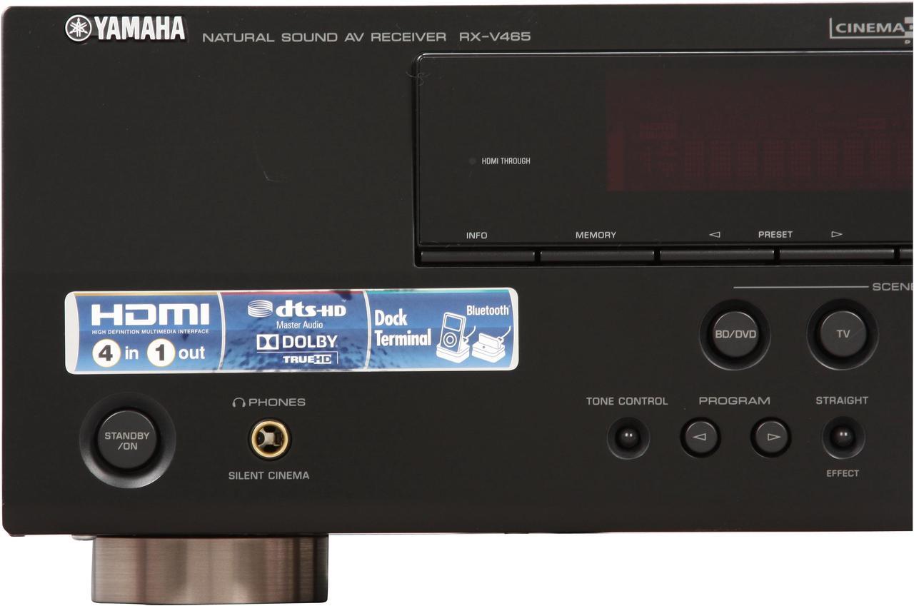 Alt view image 4 of 14 - YAMAHA RX-V465 5.1-Channel Digital Home Theater Receiver