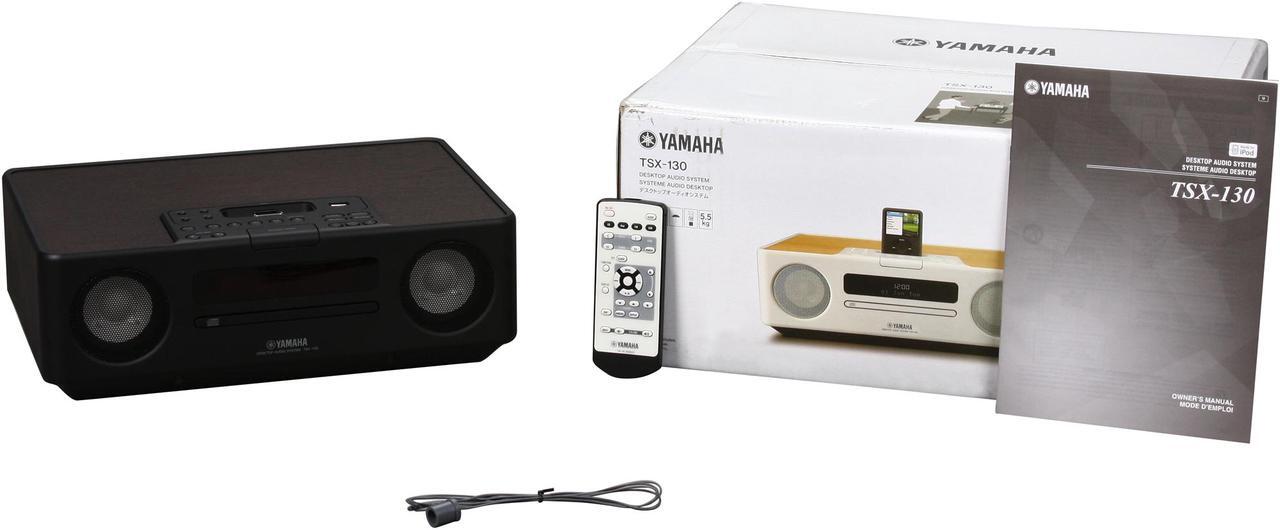 Alt view image 6 of 6 - Yamaha - Desktop Audio System w/ FM Tuner, iPod dock and CD Player - TSX130 (BLACK)