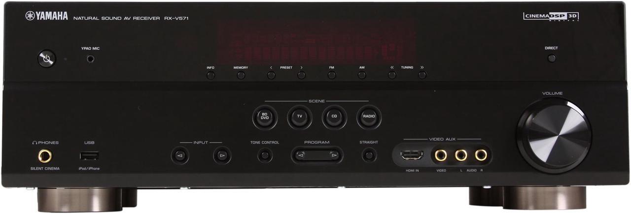 Alt view image 2 of 6 - YAMAHA RX-V571 7.1-Channel AV Receiver
