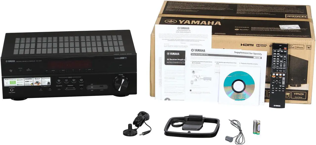 Alt view image 7 of 6 - Yamaha RX-V477 5.1 Channel Network AV Receiver