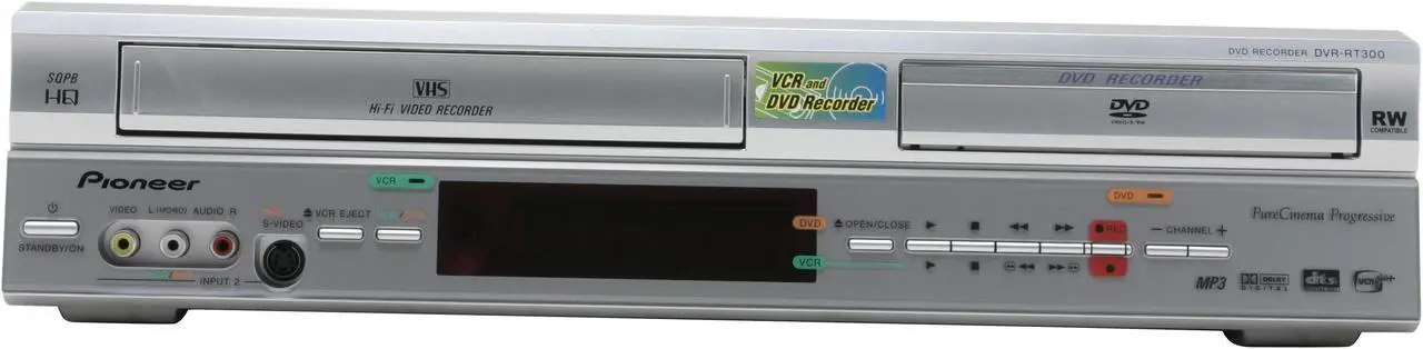 Alt view image 3 of 9 - Pioneer DVD Recorder & VCR Combo DVR-RT300-S