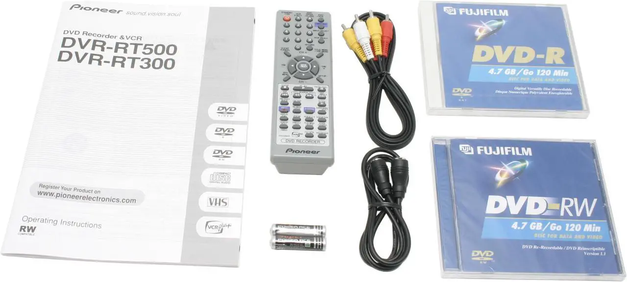 Alt view image 8 of 9 - Pioneer DVD Recorder & VCR Combo DVR-RT300-S