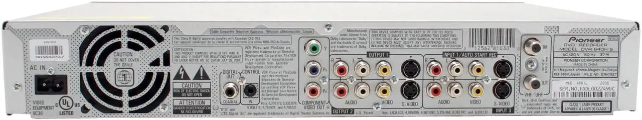 Alt view image 7 of 10 - Pioneer DVD Recorder & HDD Combo DVR-640H-S