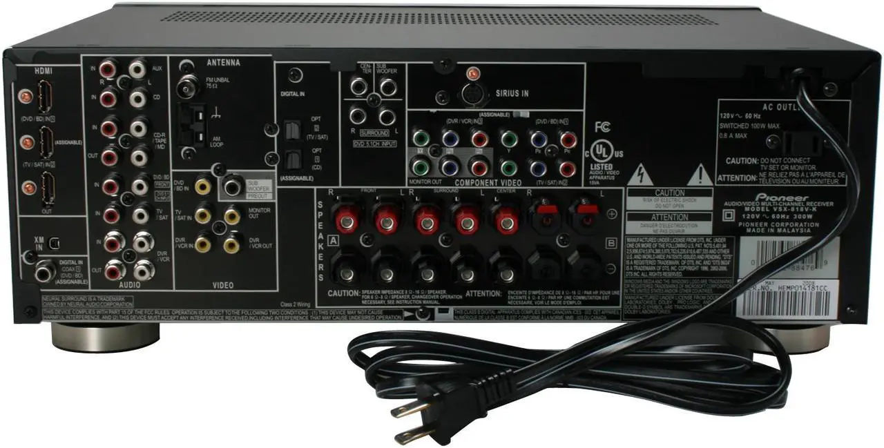 Alt view image 5 of 14 - Pioneer VSX-818V-K 5.1-Channel A/V Receiver