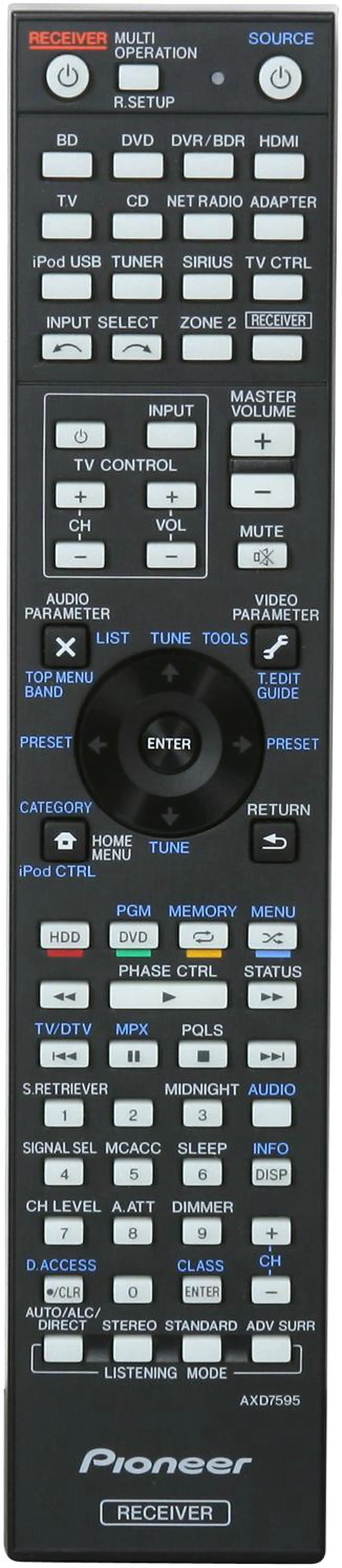 Alt view image 5 of 6 - Pioneer VSX-1020-K 7.1-Channel 3-D Ready A/V Receiver