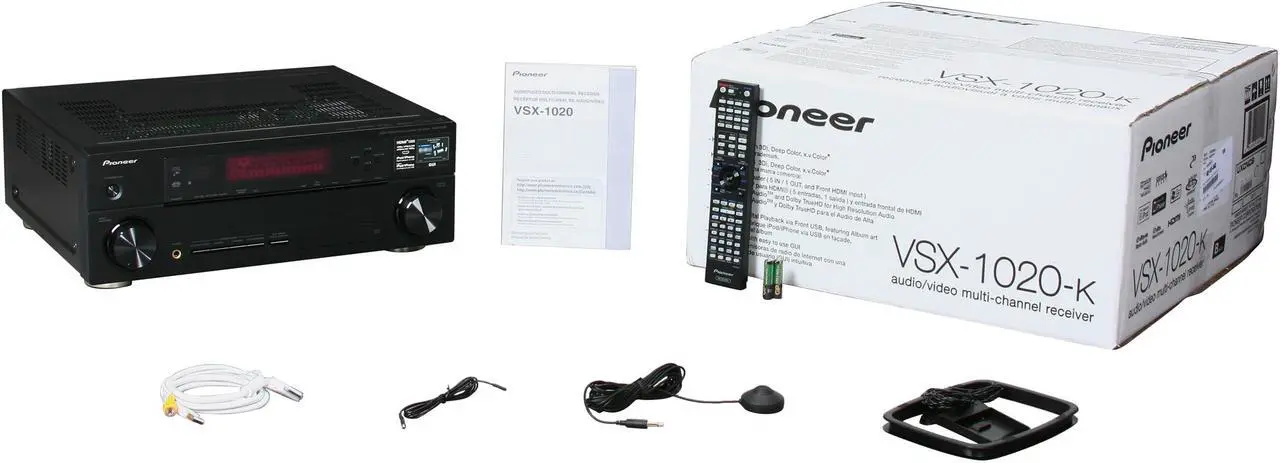 Alt view image 6 of 6 - Pioneer VSX-1020-K 7.1-Channel 3-D Ready A/V Receiver