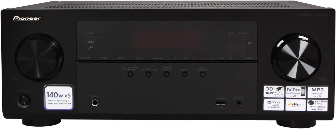 Alt view image 2 of 6 - Pioneer VSX-522-K 5.1-Channel 3D Ready A/V Receiver