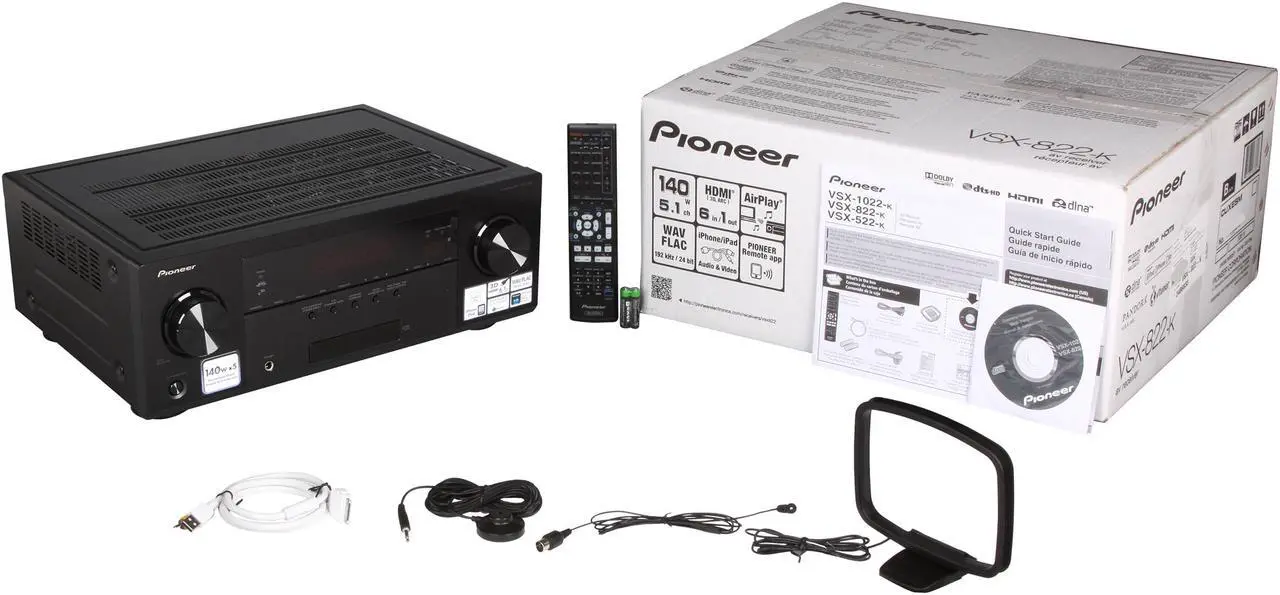 Alt view image 6 of 6 - Pioneer VSX-822-K 5.1-Channel 3D Ready A/V Receiver