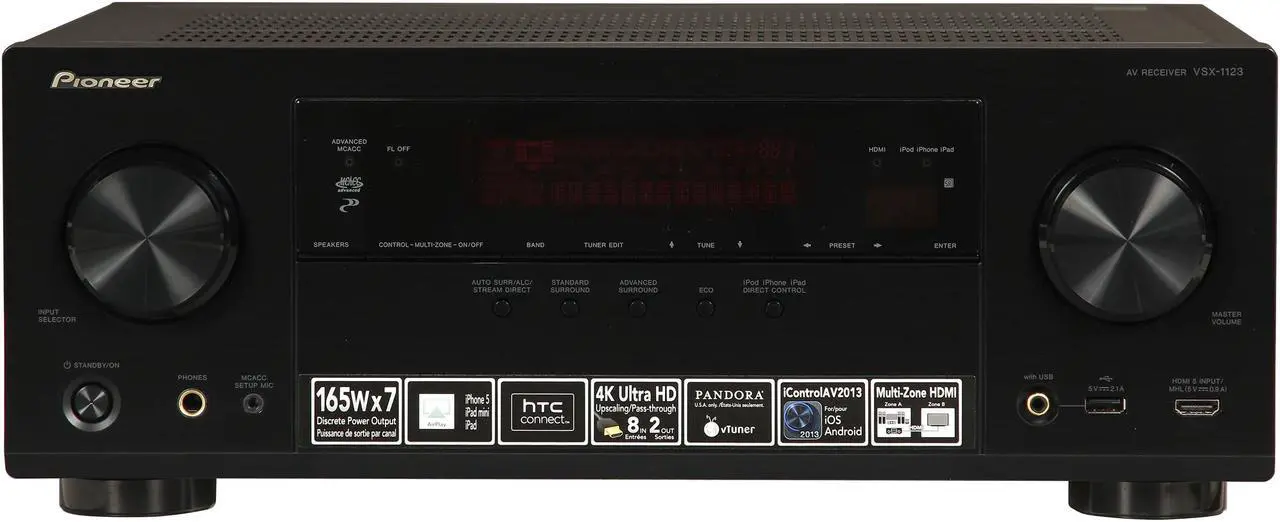 Alt view image 2 of 6 - Pioneer VSX-1123-K 7.2-Channel 4K AV Receiver