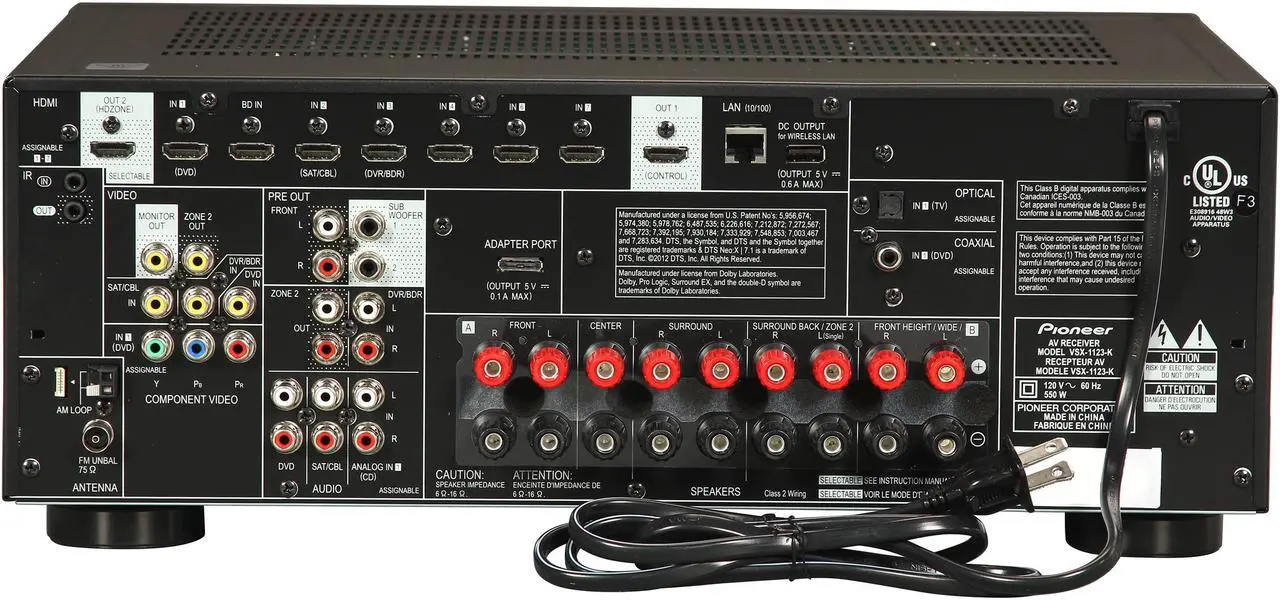 Alt view image 4 of 6 - Pioneer VSX-1123-K 7.2-Channel 4K AV Receiver