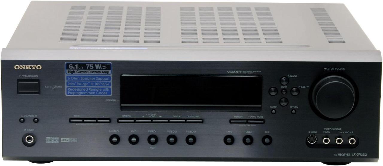 Alt view image 2 of 7 - ONKYO TX-SR502 6.1-Channel Home Theater Receiver