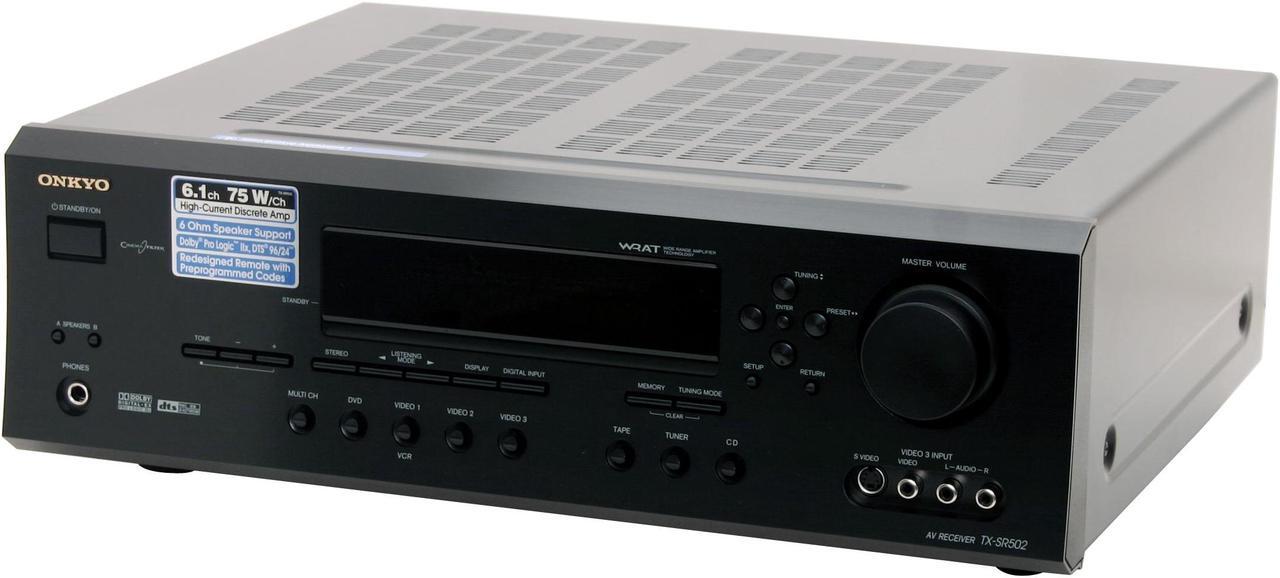 Alt view image 3 of 7 - ONKYO TX-SR502 6.1-Channel Home Theater Receiver