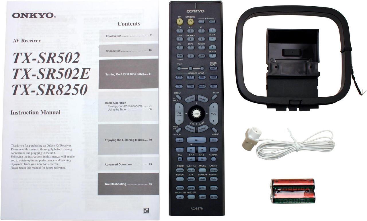 Alt view image 6 of 7 - ONKYO TX-SR502 6.1-Channel Home Theater Receiver