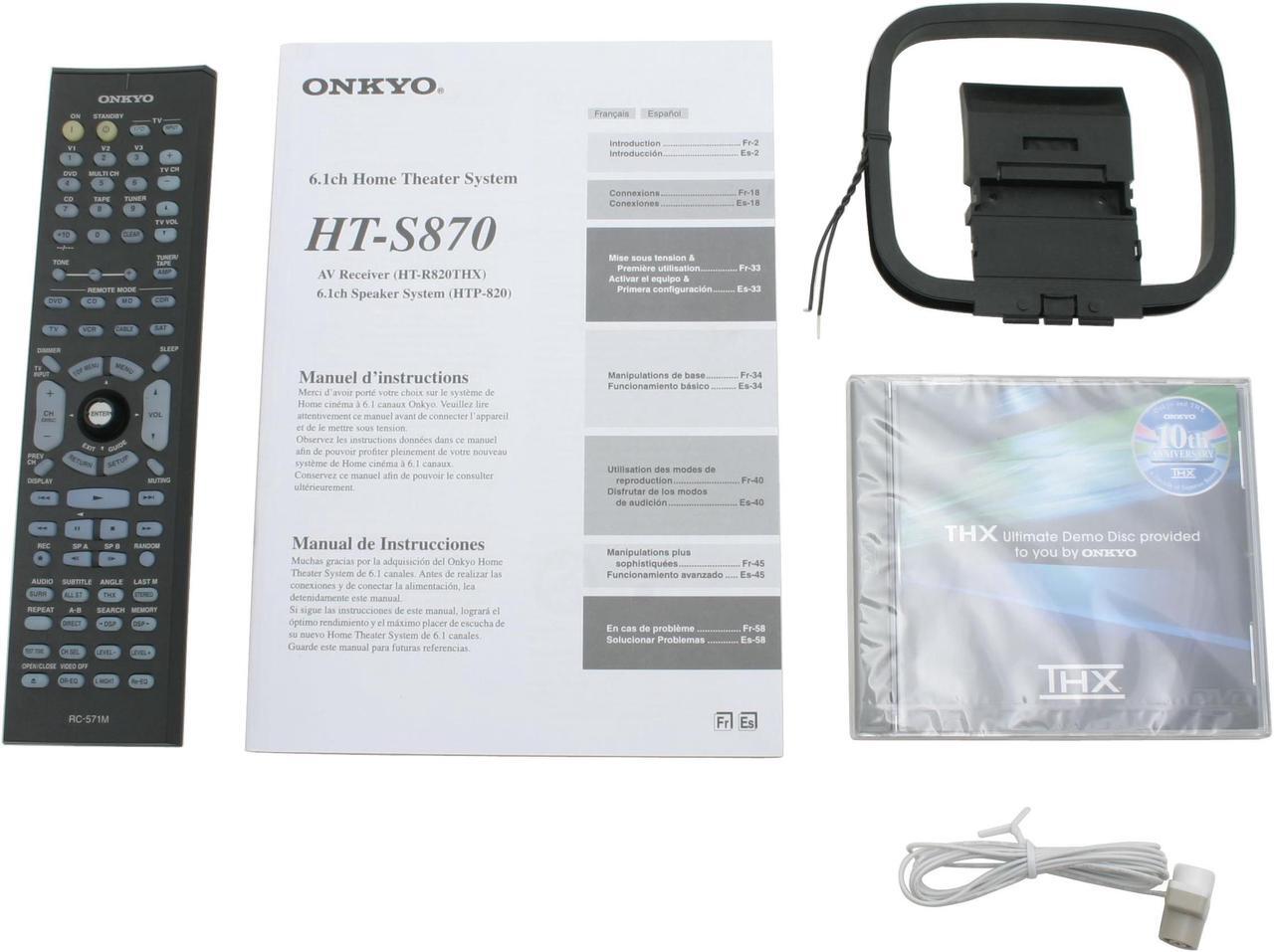 Alt view image 2 of 4 - ONKYO HTS870 6.1CH THX Home Theater System