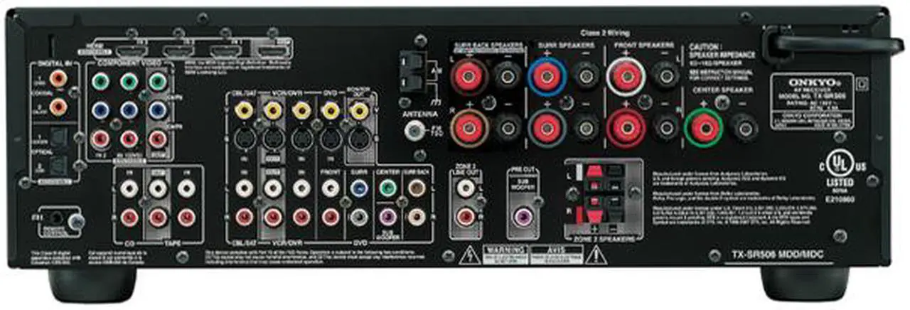 Alt view image 2 of 3 - ONKYO TX-SR506B 7.1-Channel Receiver