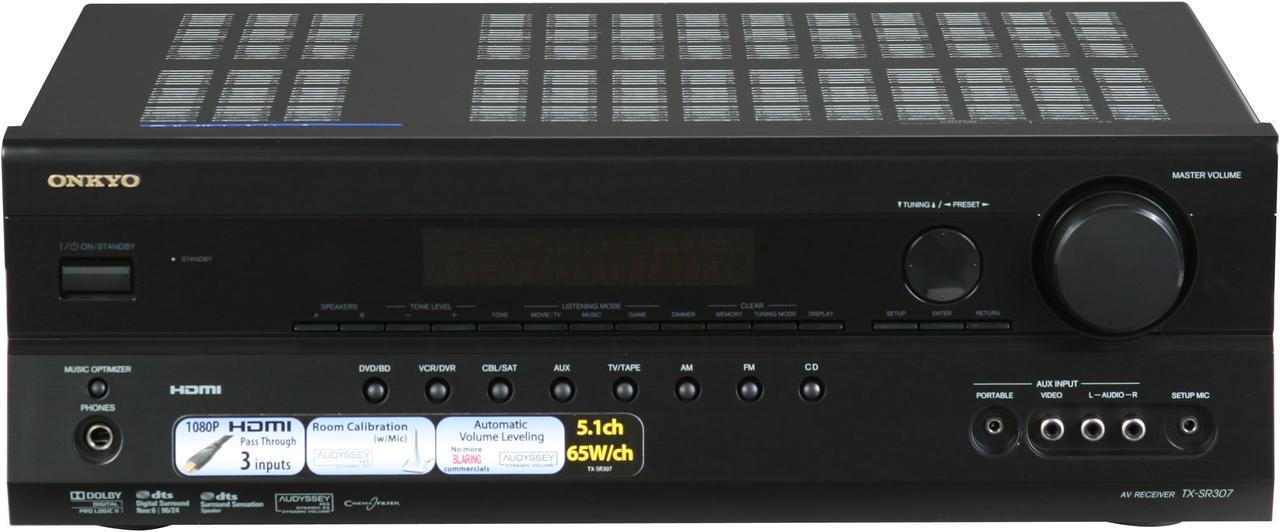 Alt view image 2 of 7 - ONKYO TX-SR307 5.1-Channel Home Theater Receiver