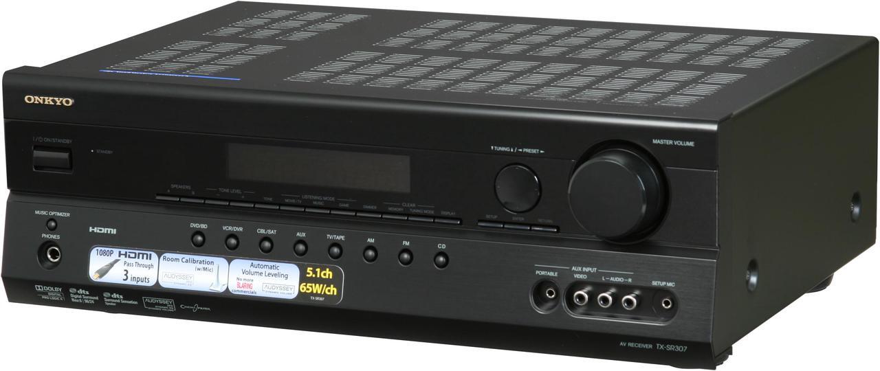Alt view image 3 of 7 - ONKYO TX-SR307 5.1-Channel Home Theater Receiver