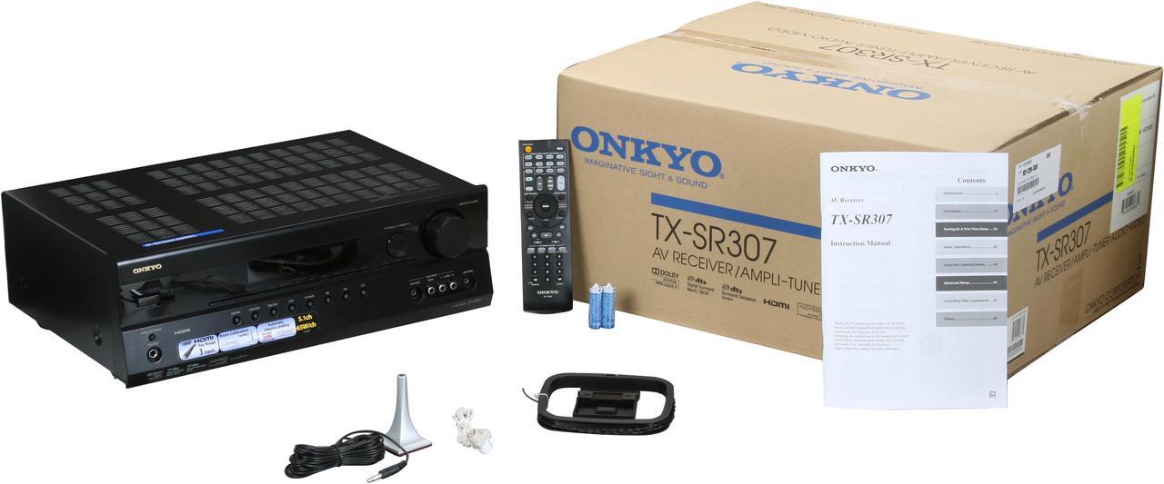 Alt view image 7 of 7 - ONKYO TX-SR307 5.1-Channel Home Theater Receiver