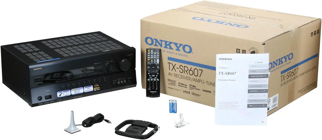 Alt view image 5 of 8 - ONKYO TX-SR607 7.2-Channel Black Home Theater Receiver