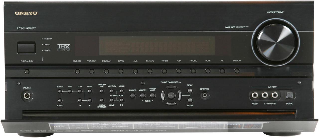 Alt view image 2 of 5 - ONKYO TX-NR807 7.2-Channel Black Home Theater Receiver