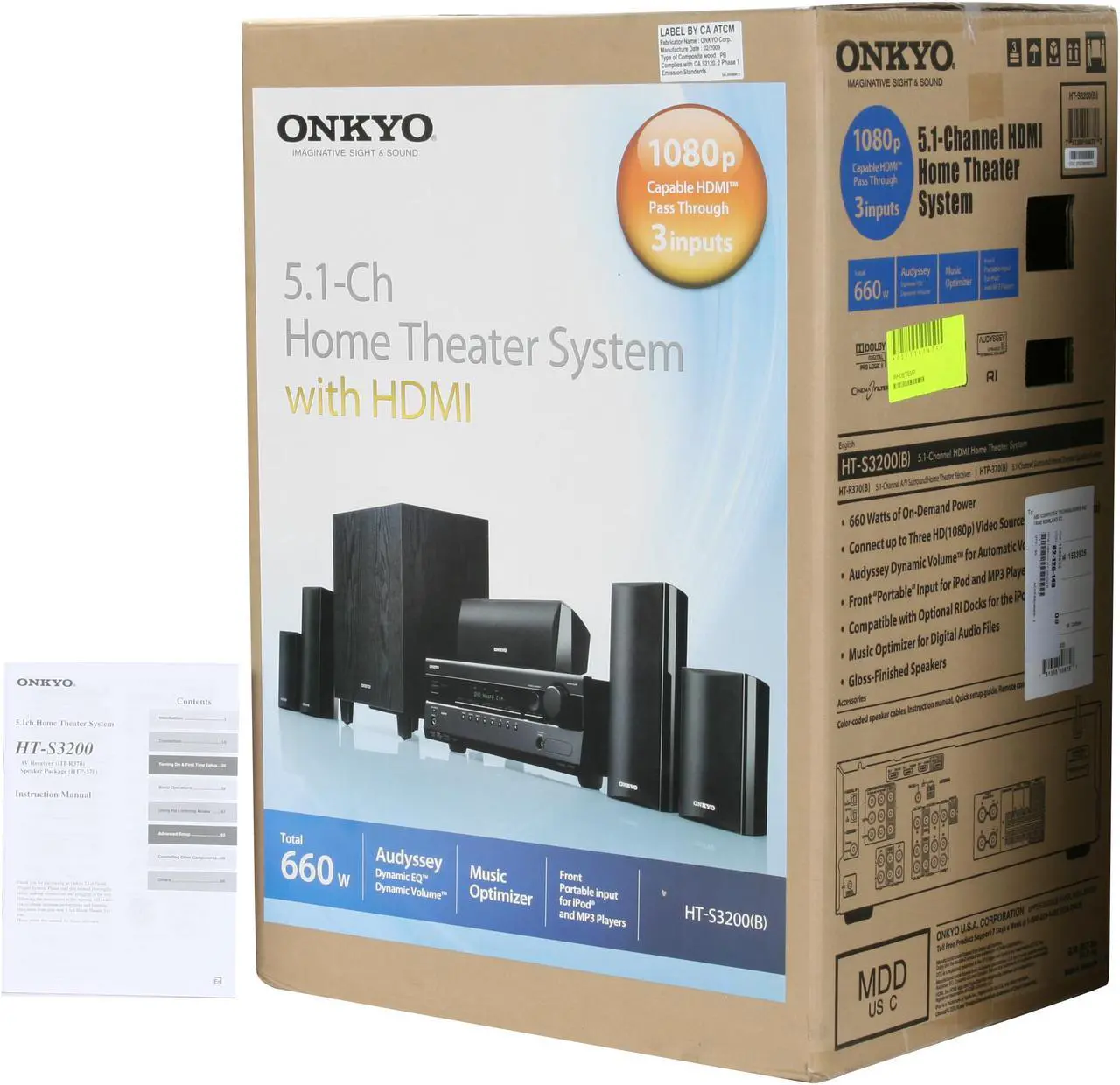 Alt view image 14 of 14 - ONKYO HT-S3200 5.1-Channel Home Theater System