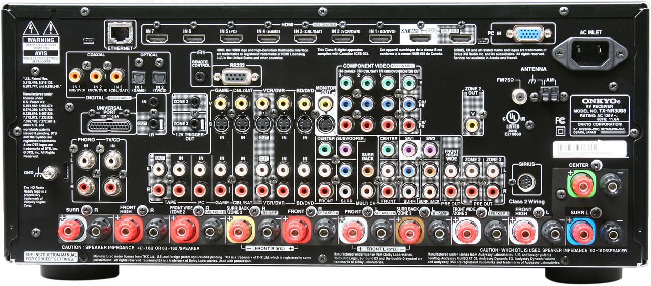 Alt view image 3 of 5 - ONKYO TX-NR3008 9.2-Channel Network Receiver