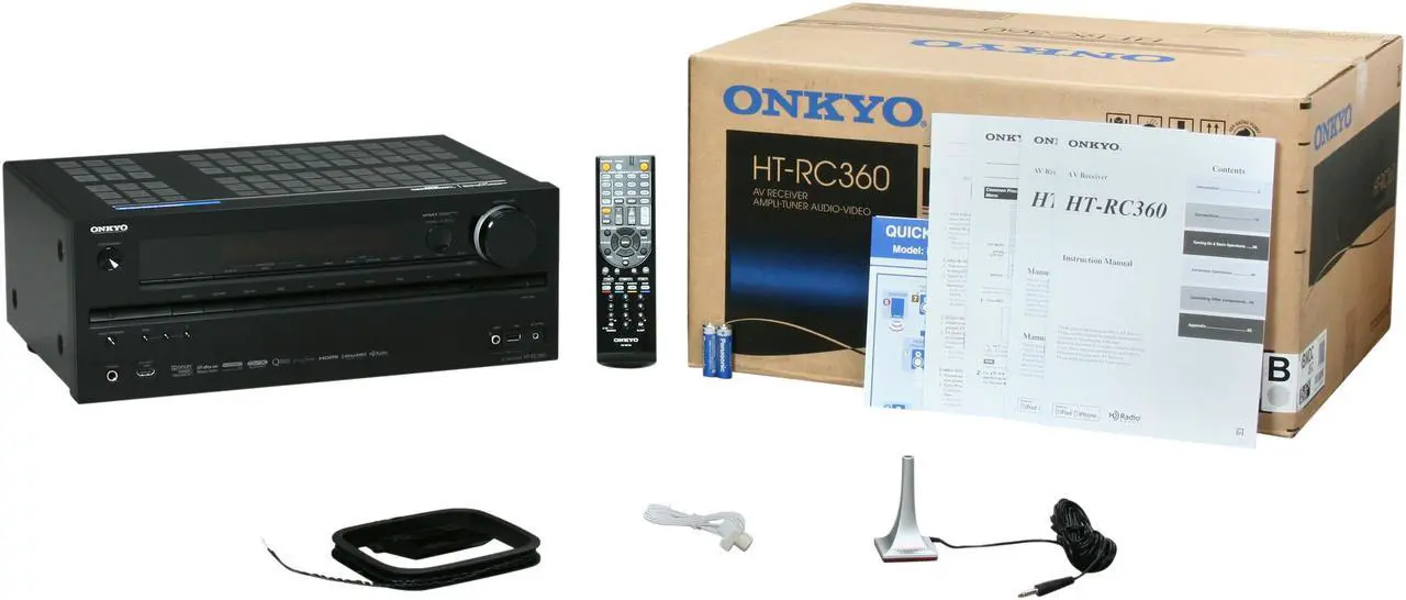 Alt view image 6 of 6 - ONKYO HT-RC360 7.2-Channel Home Theater Receiver