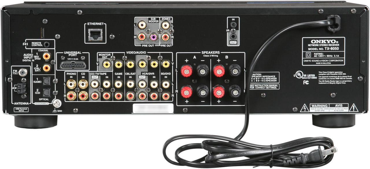 Alt view image 4 of 6 - ONKYO TX-8050 Stereo Network Receiver