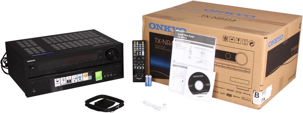Alt view image 6 of 6 - ONKYO TX-NR414 5.1-Channel 3-D Ready Network A/V Receiver
