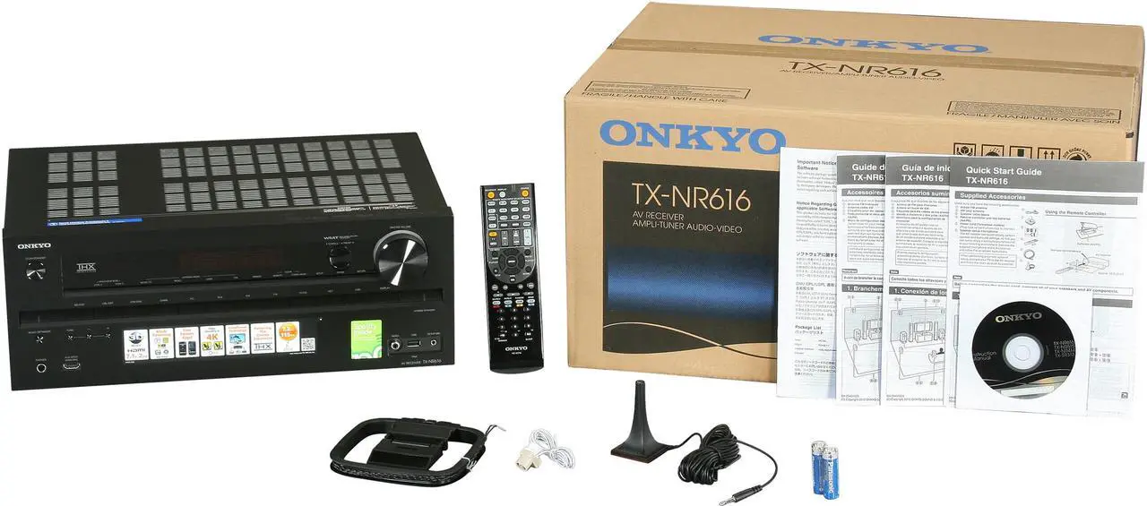 Alt view image 6 of 6 - ONKYO TX-NR616 7.2-Channel THX Certified Network A/V Receiver