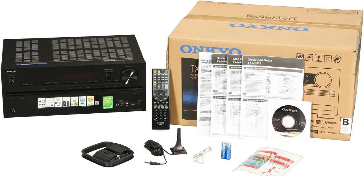 Alt view image 6 of 6 - ONKYO TX-NR626 7.2-Channel Network A/V Receiver