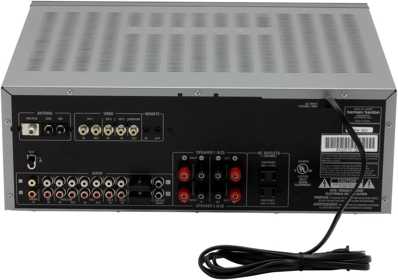 Alt view image 6 of 10 - Harman/Kardon HK 3380 Stereo 2 x 80 Watts Stereo Receiver